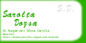 sarolta dozsa business card